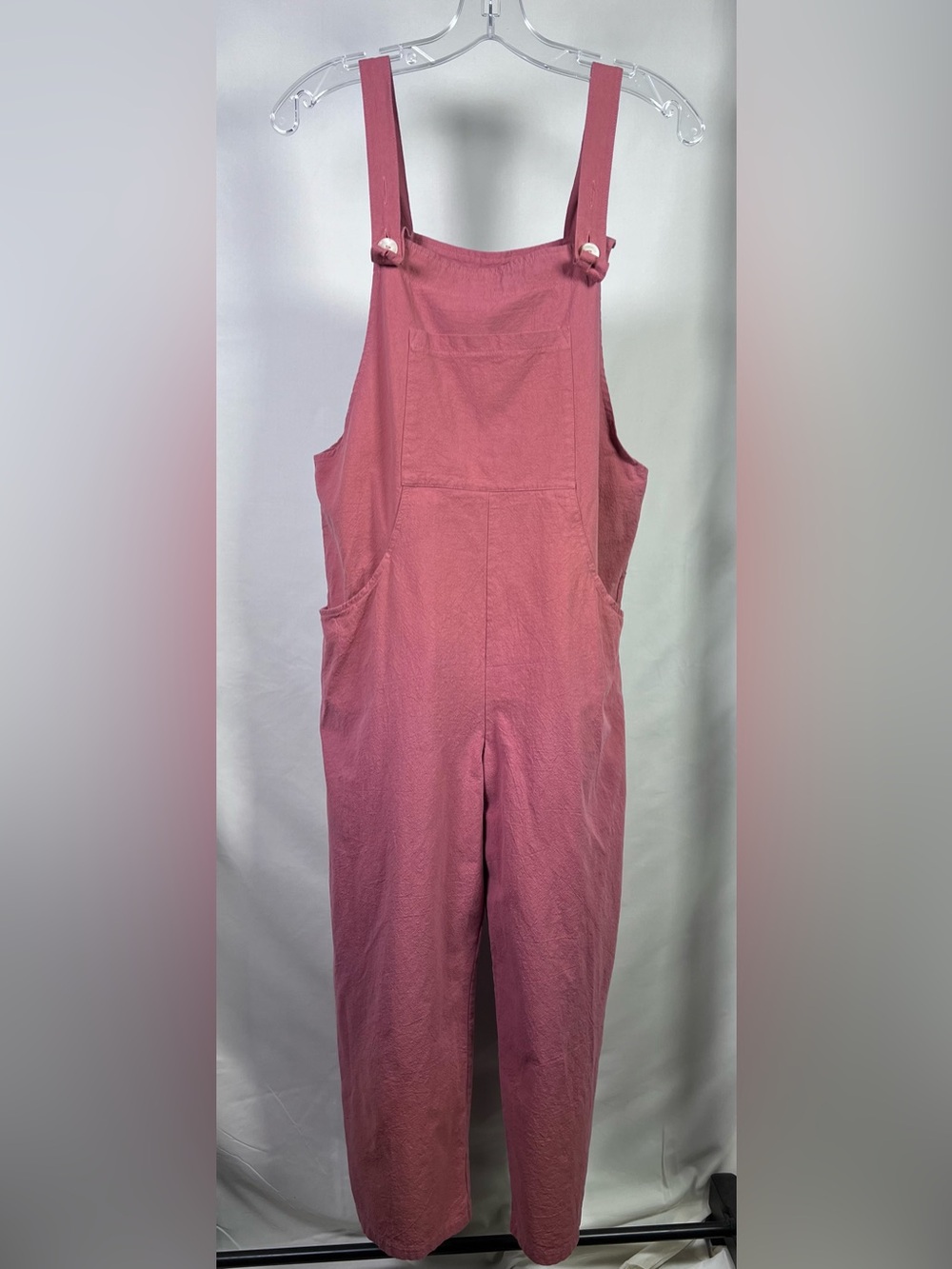 TikTok Shop Dusty Rose Cotton Oversized Overalls Jumpers - Medium